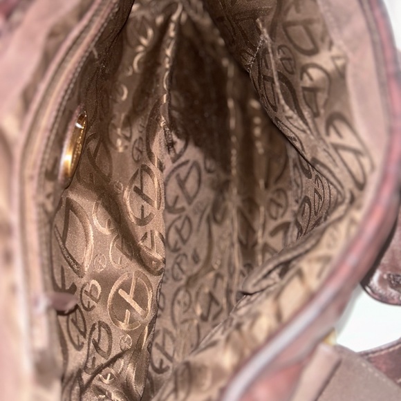 Francesco Biasia dark brown leather handbag with long shoulder strap. - Picture 4 of 8